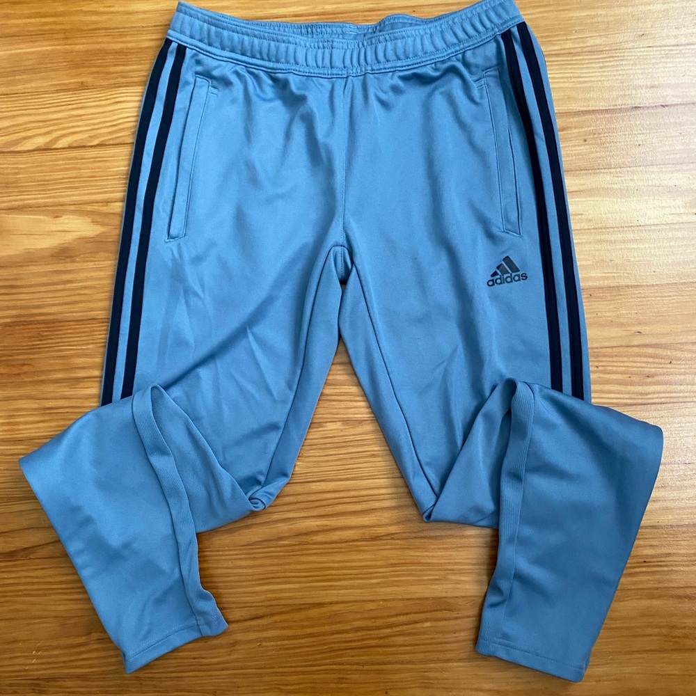 Adidas Track Pants in Light Blue, size small